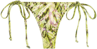 Green Python Brazilian Thong Bottom