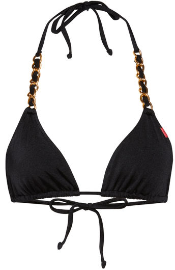 Black Triangle Bikini On a Chain Top