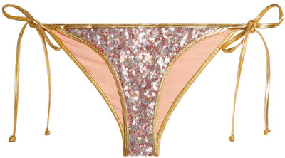 Pink & Gold Sequin Classic Scrunch Bottom