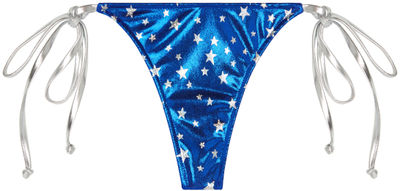 Blue Firecracker Brazilian Thong Bottom