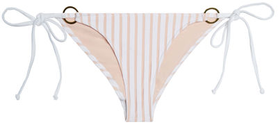 White Sheer Obsession Classic Scrunch Bottom w/ Gold Loop Accents
