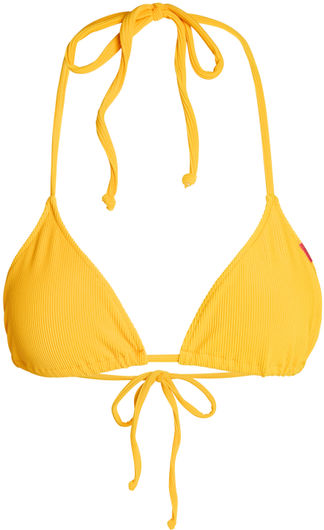 Yellow Ribbed Triangle Top