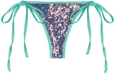 Mint Mermaid Sequin G-String Thong Bikini Bottom
