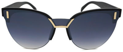 Daydream Translucent Black Rimless Bottom Cat Eye Sunglasses