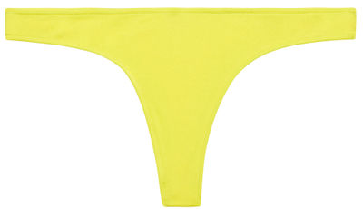 Neon Yellow Banded Brazilian Thong Bottom