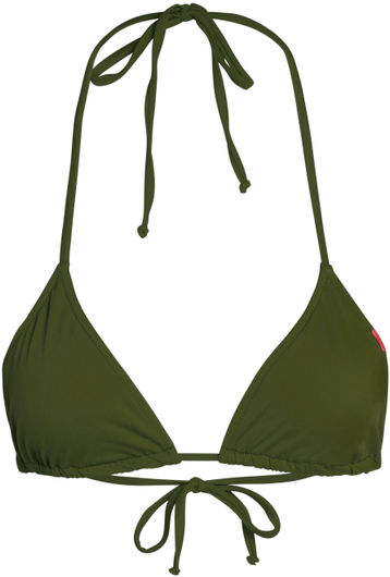 Olive Triangle Bikini Top