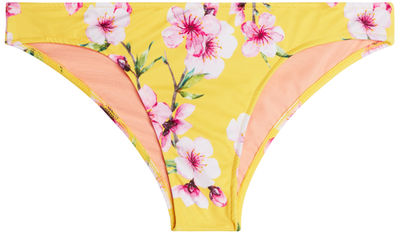 Yellow Cherry Blossom Banded Classic Scrunch Bottom