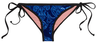 Panama Classic Royalty Blue Velvet & Black Bikini Bottom
