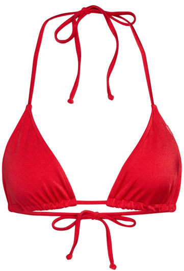 Red Triangle Bikini Top
