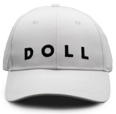 White- DOLL Embroidery Hat
