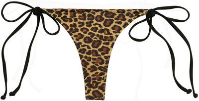 Leopard & Black Brazilian Thong Bottom