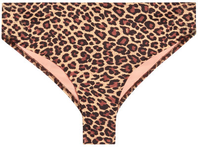 Leopard Full Coverage Mid-Rise Scrunch Banded Bottom
