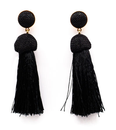 Black Curtain Call Droplet Earrings