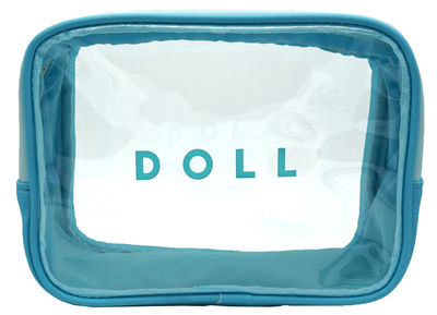 Doll Blue Clear Makeup Bag