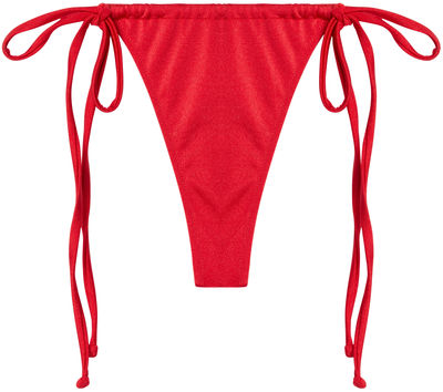 Red G-String Thong Ruched