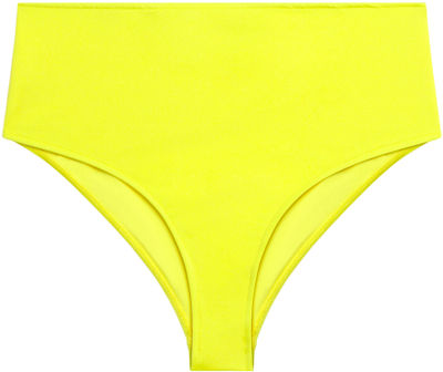Neon Yellow High Waist Bikini Bottom