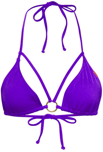 Purple Double Strap Center Loop Triangle Top