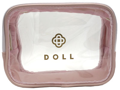 Doll Pink Clear Makeup Bag