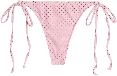Baby Pink Polka Dot Brazilian Thong Bottom