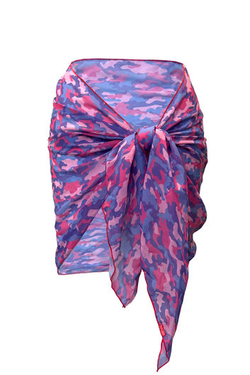 Cotton Candy Camo Sheer Chiffon Sarong Cover Up