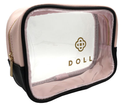 Doll Black Clear Makeup Bag