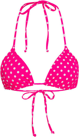 Pink Polka Dot Triangle Top