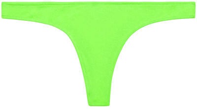 Neon Green Banded Brazilian Thong Bottom