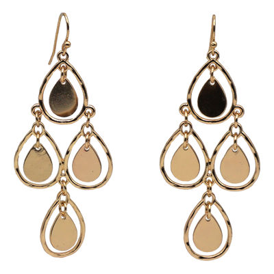 Gold Raindrop Chandelier Earrings