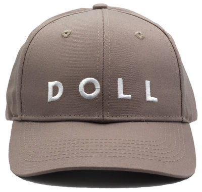 Gray- DOLL White Embroidery Hat