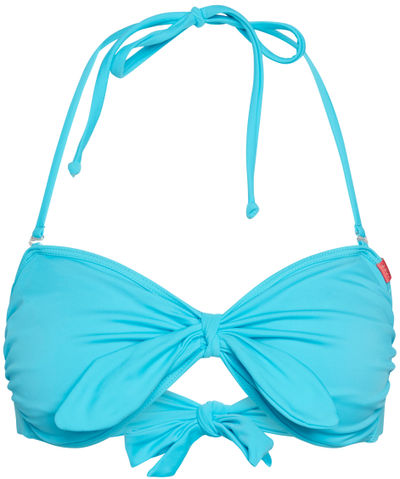 Aqua Blue Bandeau Bikini Top