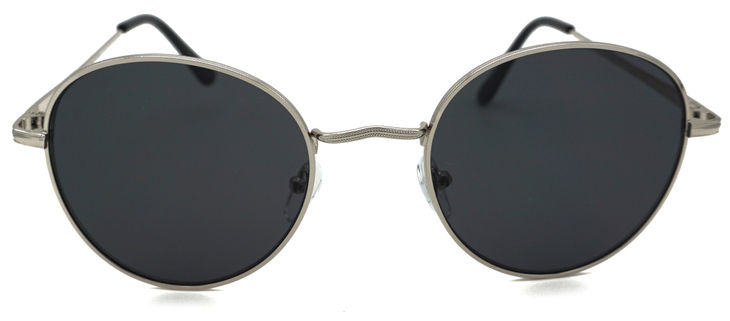 Billie Silver/Black Round Sunglasses image