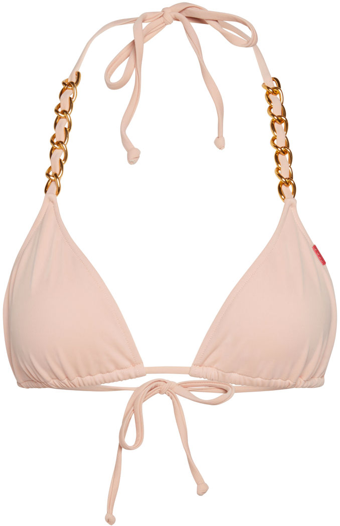 Blush Triangle Bikini On a Chain Top image