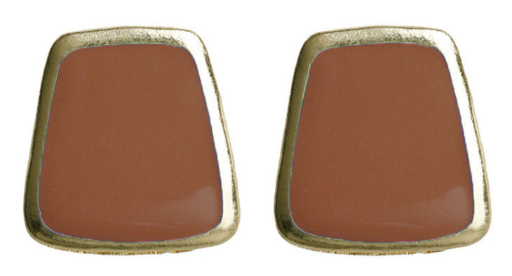 Brown Trapezoid Earrings image