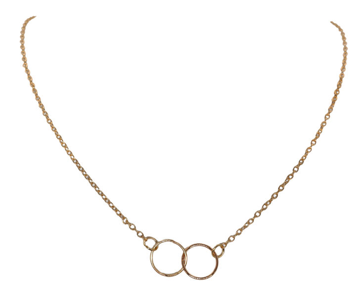 Double Gold Ring Necklace image