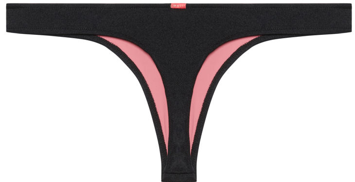 Black Sexy Brazilian Thong Bikini Bottoms image