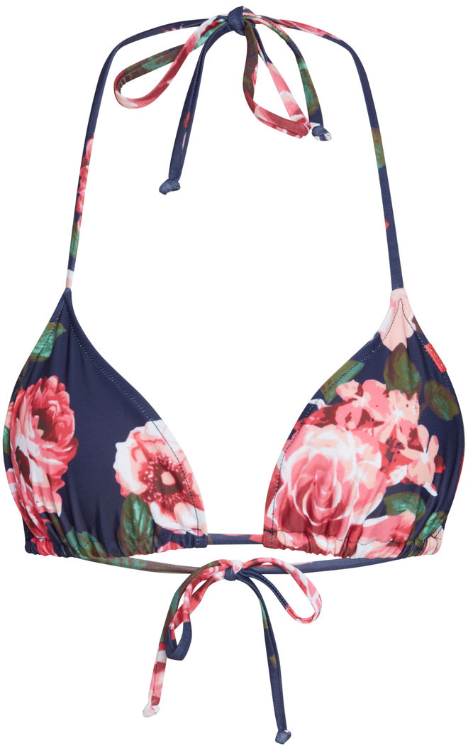 Rose Garden Print Triangle Bikini Top image