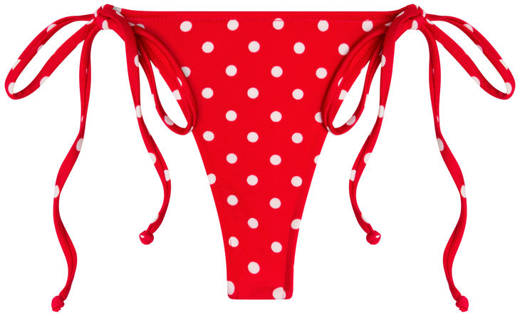 Red Polka Dot G-String Thong Bottom image