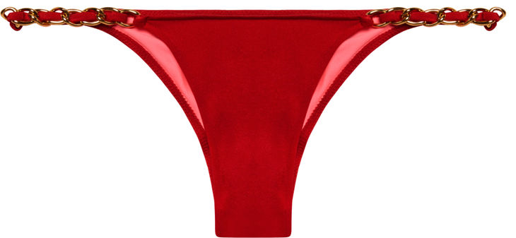 Red Micro Bikini On a Chain Bottom image