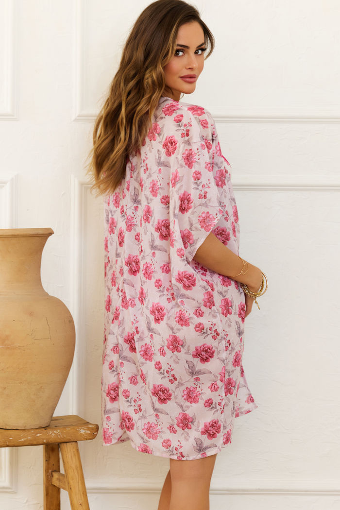 Vintage Peony Kimono Cover Up image