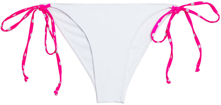 White & Pink Polka Dot Classic Scrunch Bottoms image