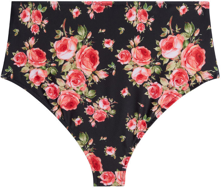 Black Rose High Waist Bikini Bottom image