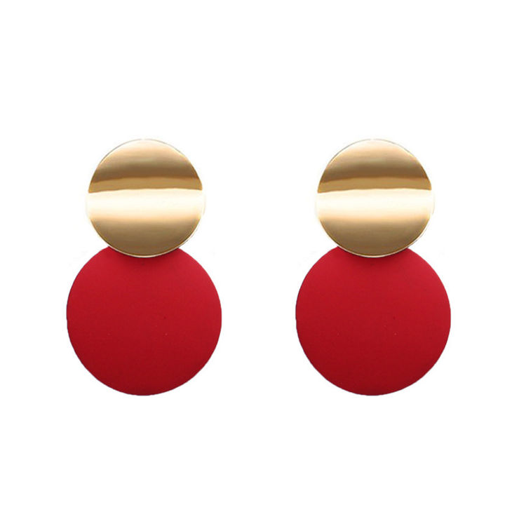 Red Dangle Drop Earrings image
