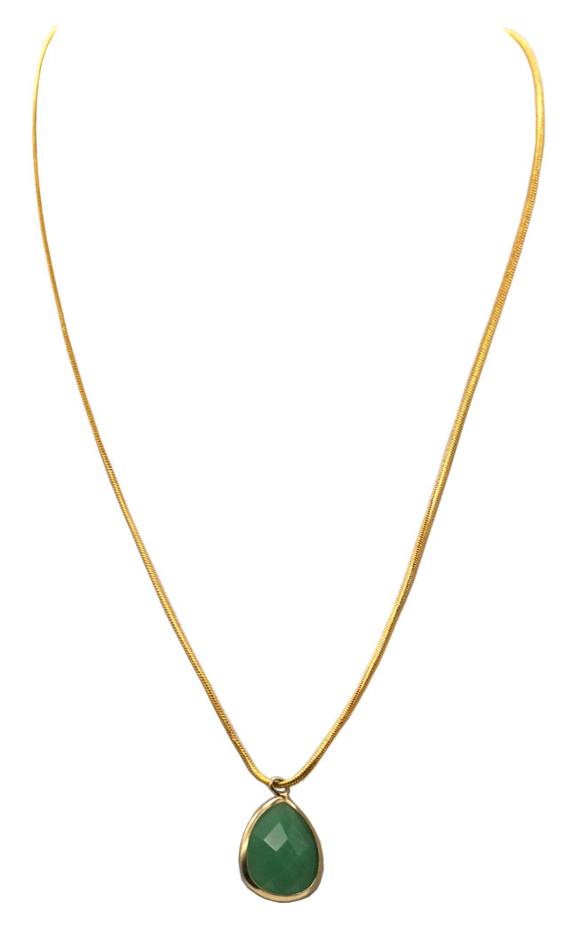 Faux Jade Pendant Necklace image