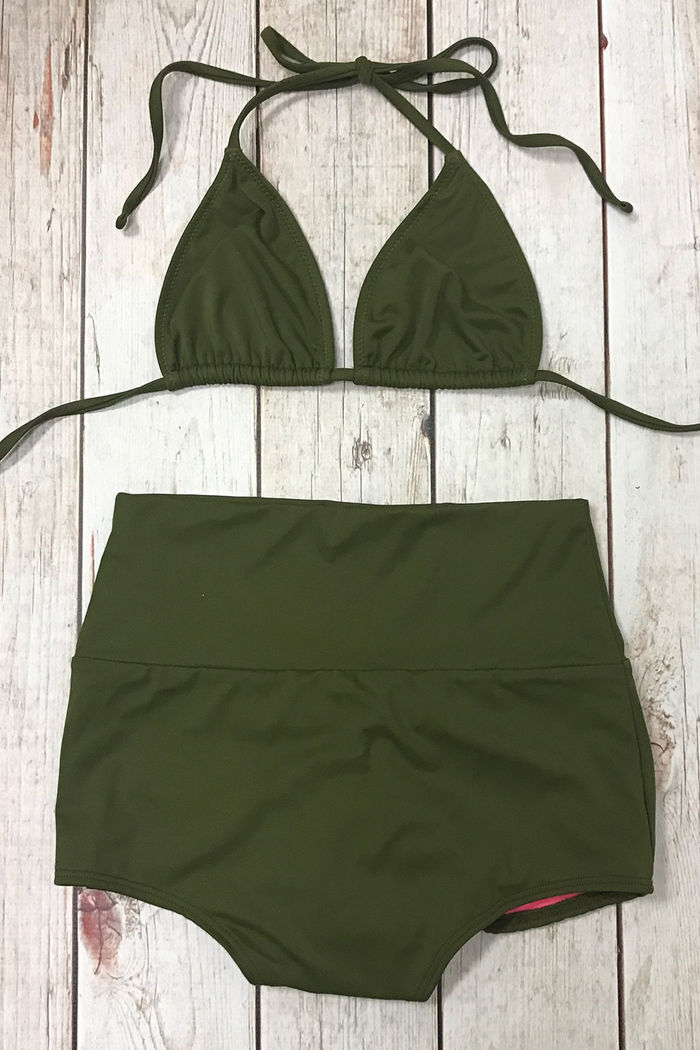 Waikiki Olive High Waist Scrunch Original Bottoms image