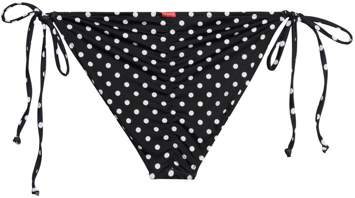 Black Polka Dot Full Coverage Scrunch Bottom image