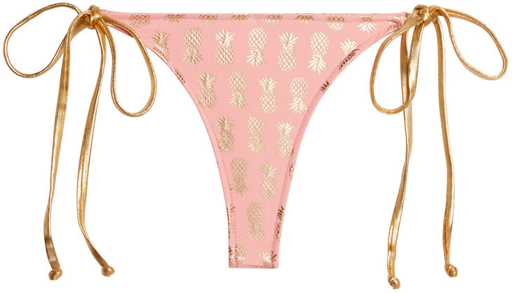 Blush & Gold Pineapple Brazilian Thong Bottom image