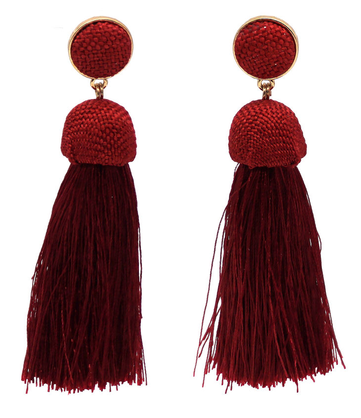 Burgundy Curtain Call Droplet Earrings image