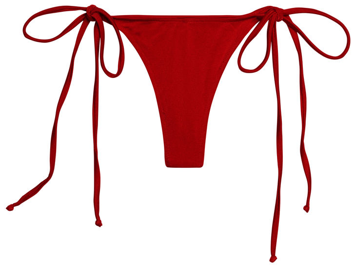 Sexy Red G-String Thong Bikini Bottoms image