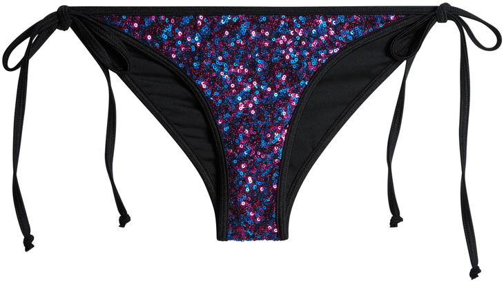 Black & Sapphire Sequin Classic Scrunch Bottoms image