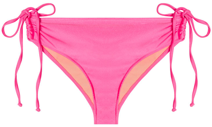 Neon Pink Full Coverage Mid-Rise Scrunch Bottom image